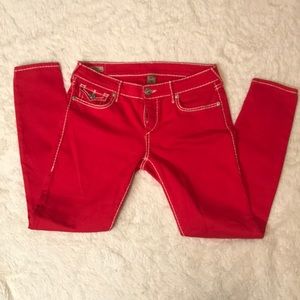 True Religion: Casey - Low Rise Super Skinny - Red